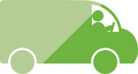 punctual drop-off delivery van